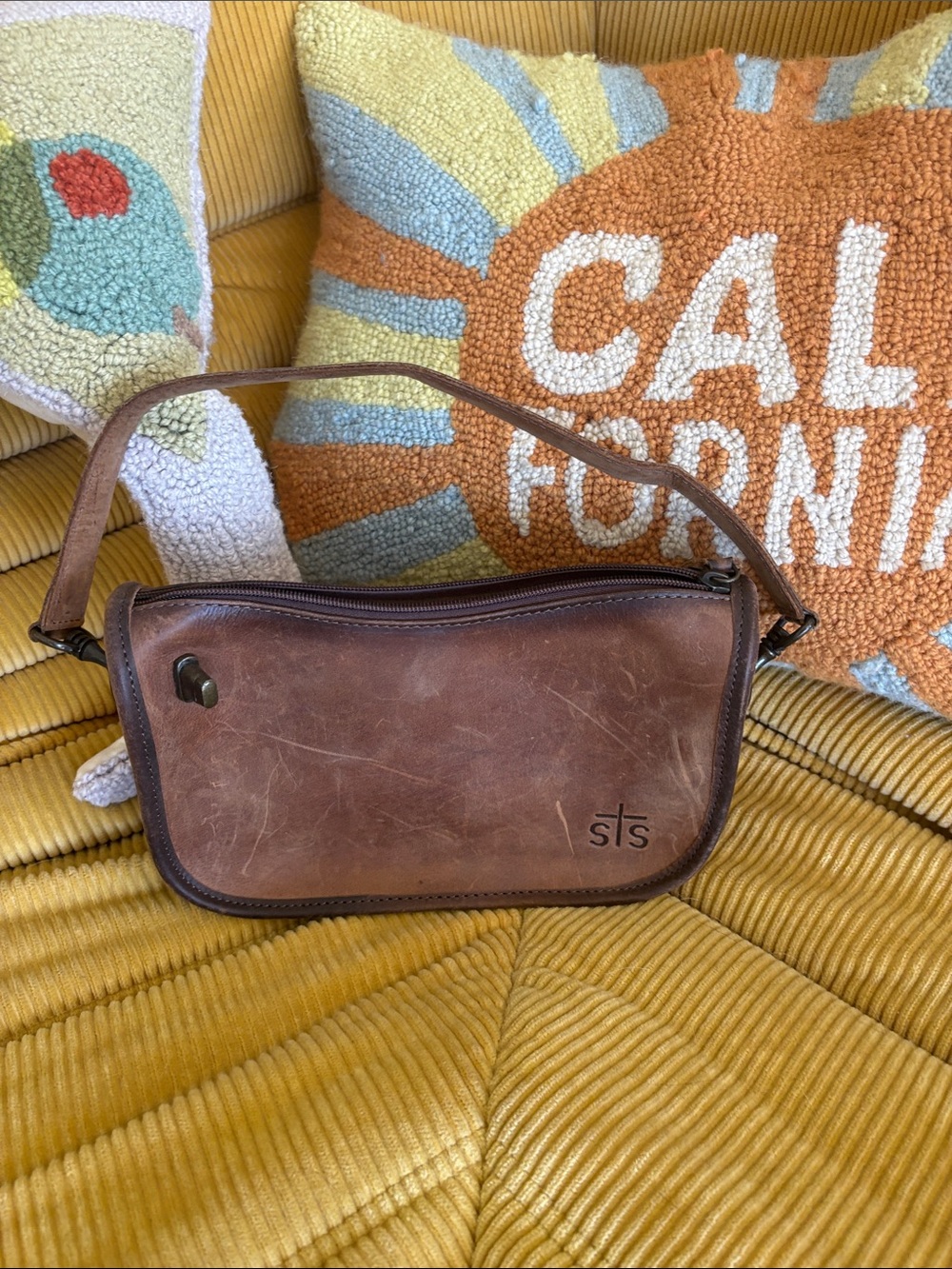 STS Ranchwear Brown Leather Messenger Shoulder Bag
